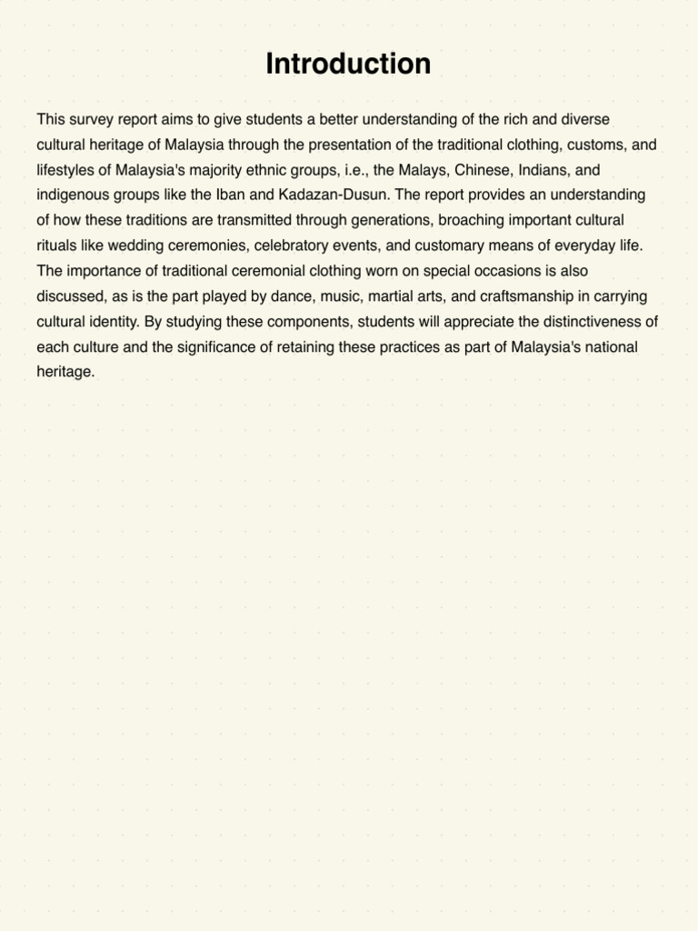 Exploring Malaysia's Cultural Heritage | PDF