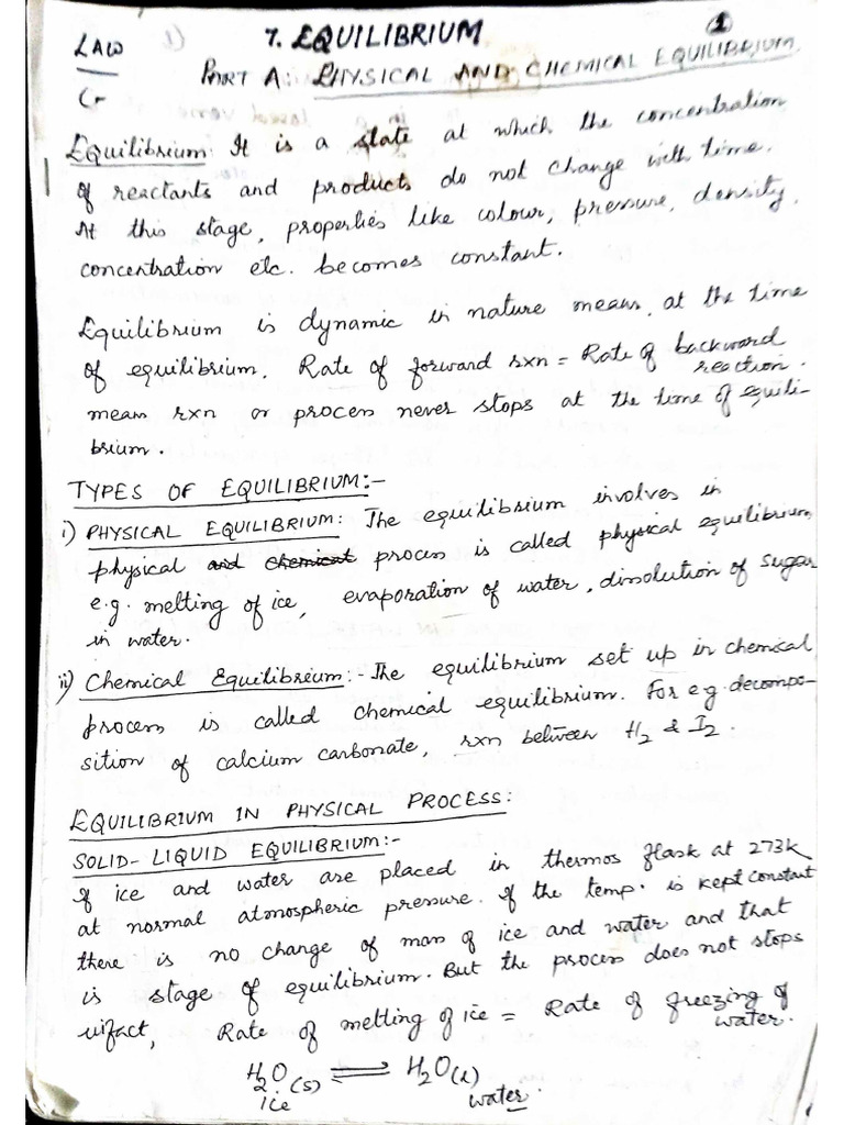 Equilibrium Notes | PDF