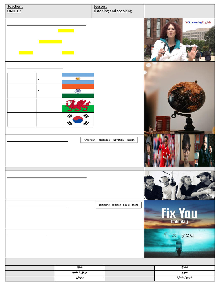 CC - UNIT 1 LISTENING Anglais | PDF