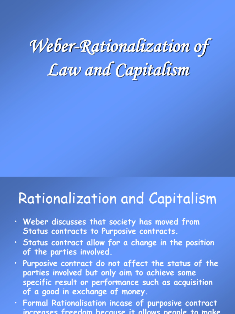 Weber's Law and Capitalism Analysis | PDF | Max Weber | Capitalism