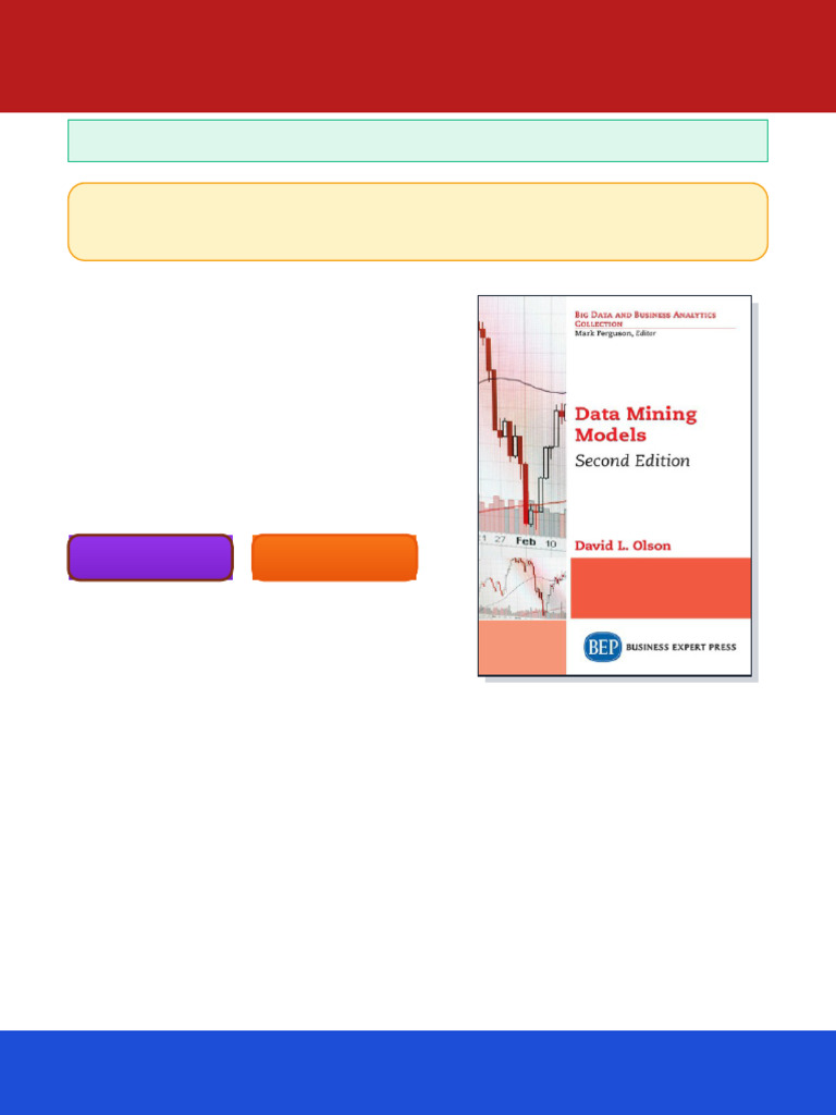 Data Mining Models David L. Olson Ebook Archive Edition | PDF | Data ...