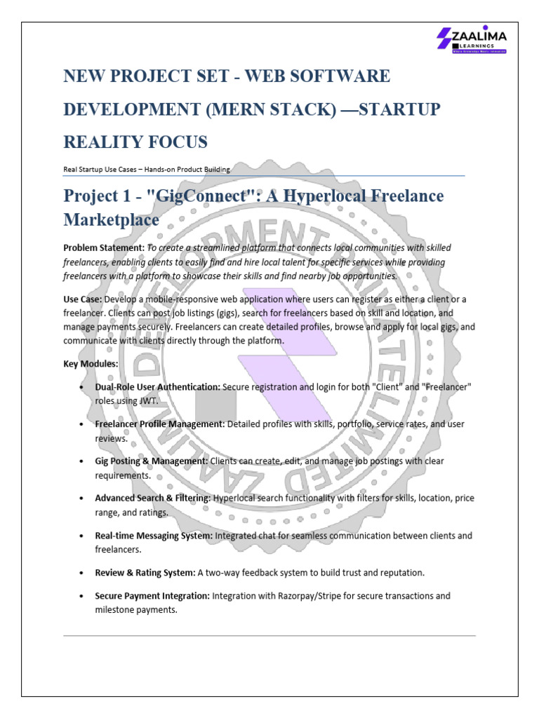 Web Softwar Development Project | PDF | Freelancer | Software Engineering