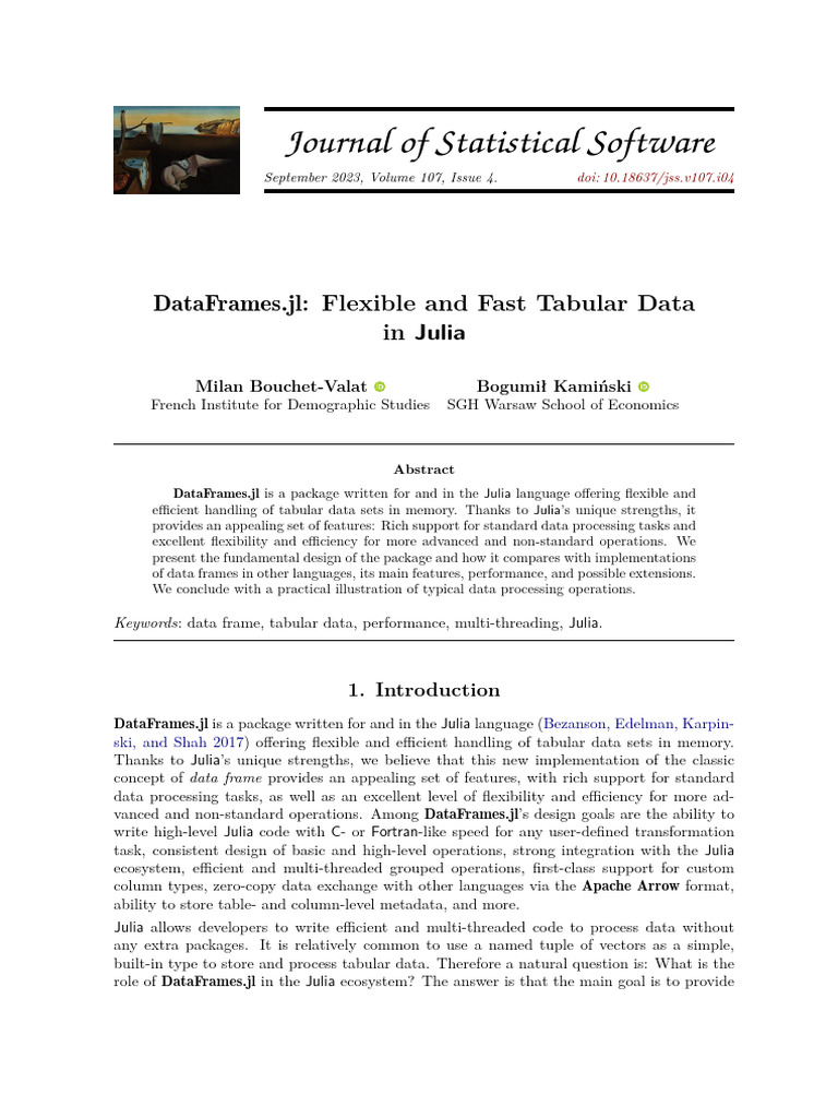 DataFrames.jl: Fast Tabular Data in Julia | PDF | Database Index ...