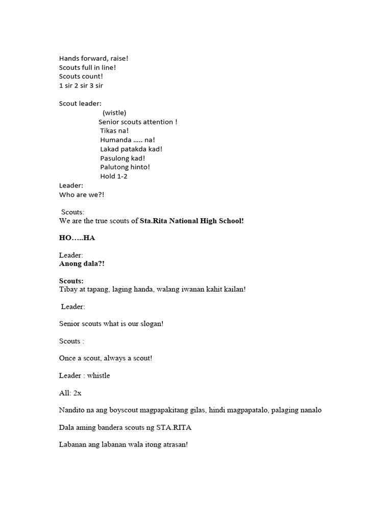 Senior Scouts Yell | PDF
