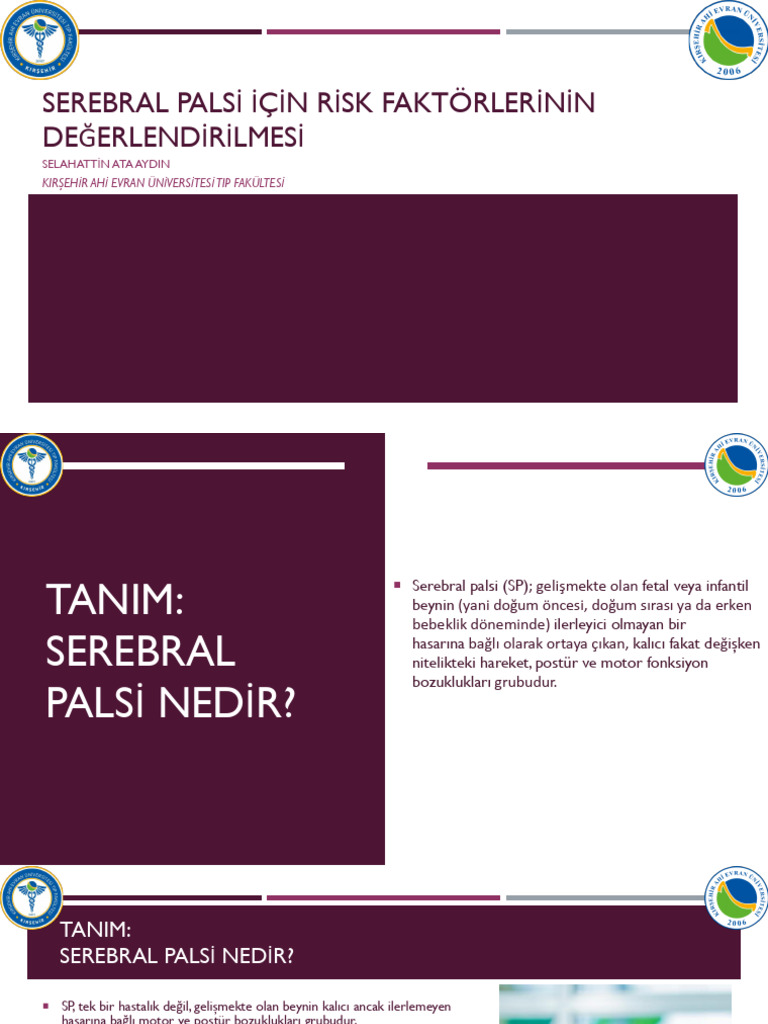 Serebral Palsi İçin Risk Faktörleri SELAHATTİN ATA AYDIN | PDF