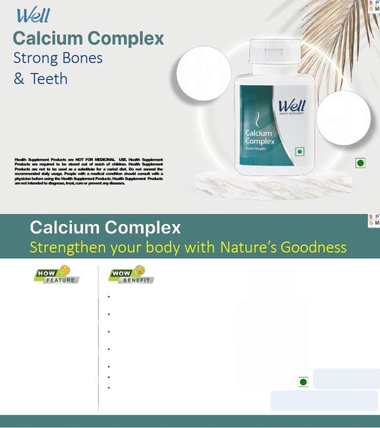 Well Calcium Complex | PDF | Bone | Dietary Supplements