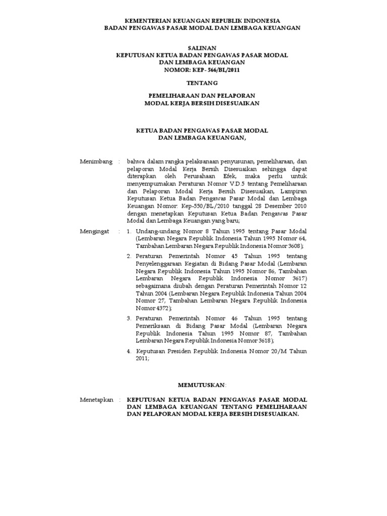 Keputusan Pemeliharaan MKBD 2011 | PDF