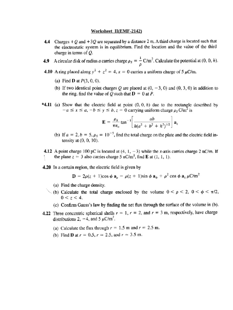 EMF Worksheet 2 | PDF