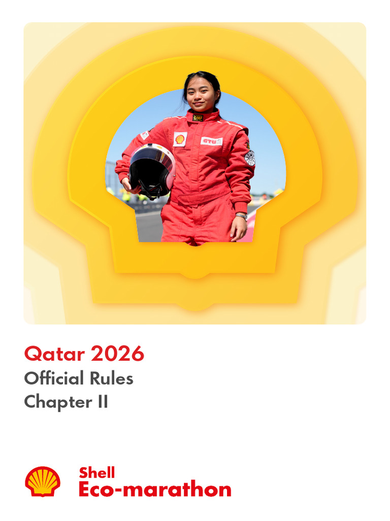 Shell Eco Marathon Qatar 2026 Chapter II Rules | PDF
