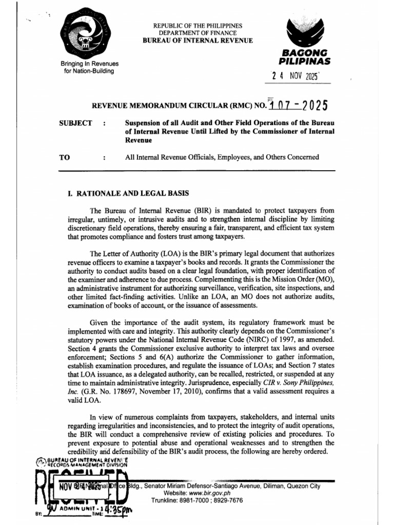 RMC 107-2025 | PDF