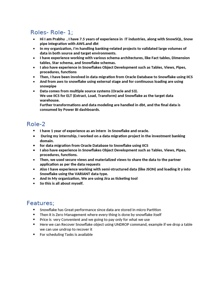 Snowflake Data Migration and Architecture Guide | PDF | Databases ...