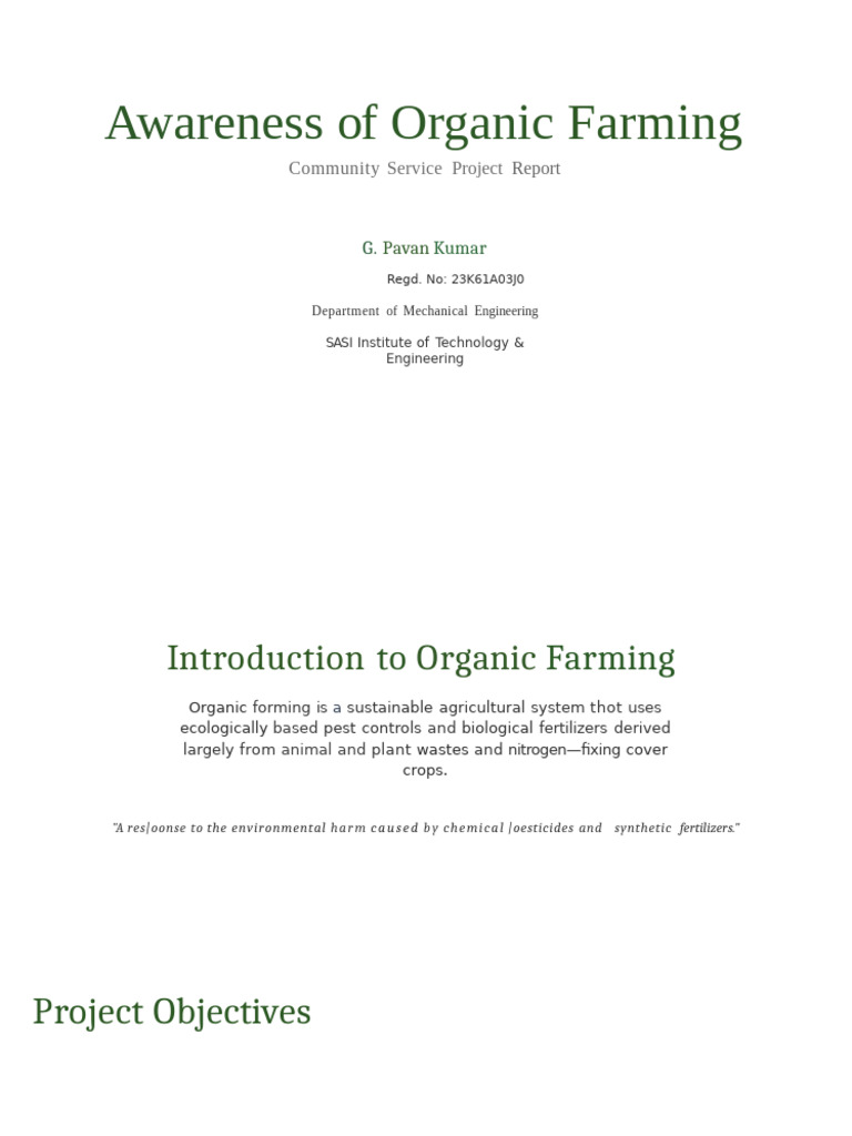 Awareness of Organic Farming (3) | PDF | Agriculture | Organic Farming