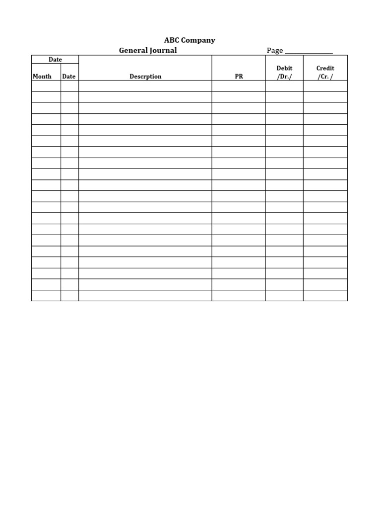 ABC Company General Journal Entries | PDF