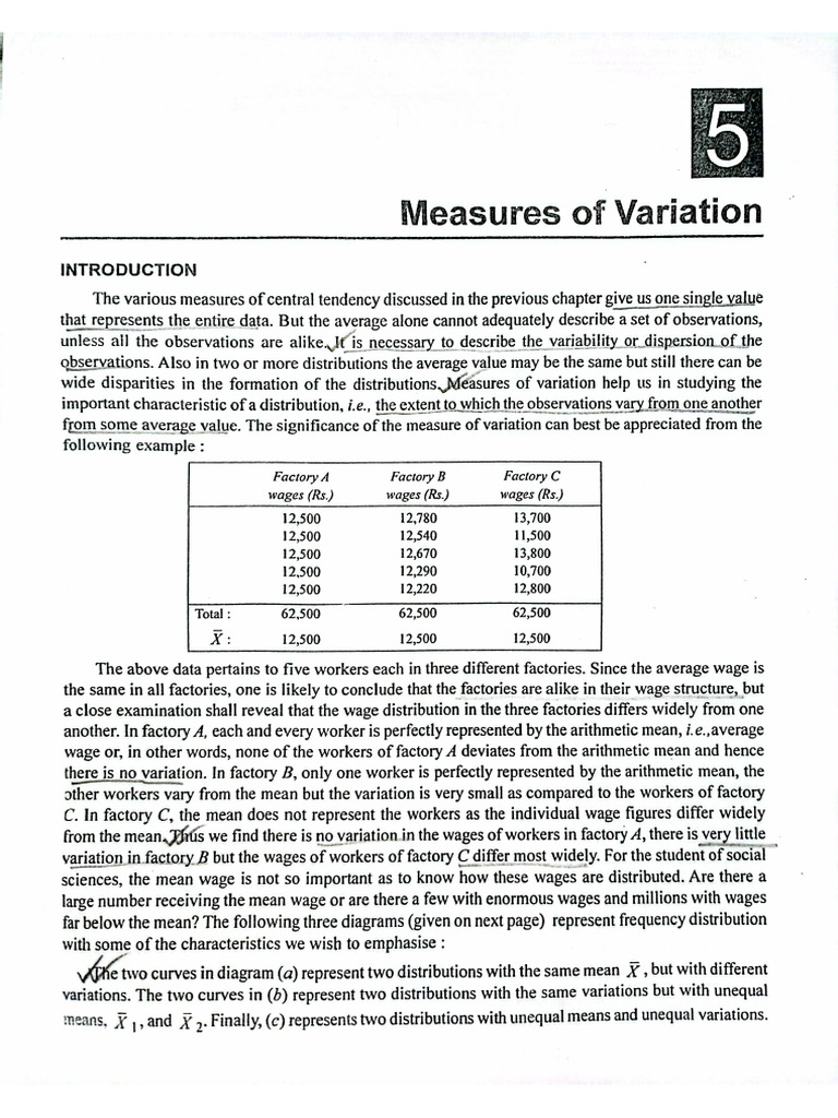 Lecturer On The Measures of Variation | PDF