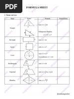 AQA Level 2 Further Maths Formula Sheet | PDF | Geometric Shapes | Euclid