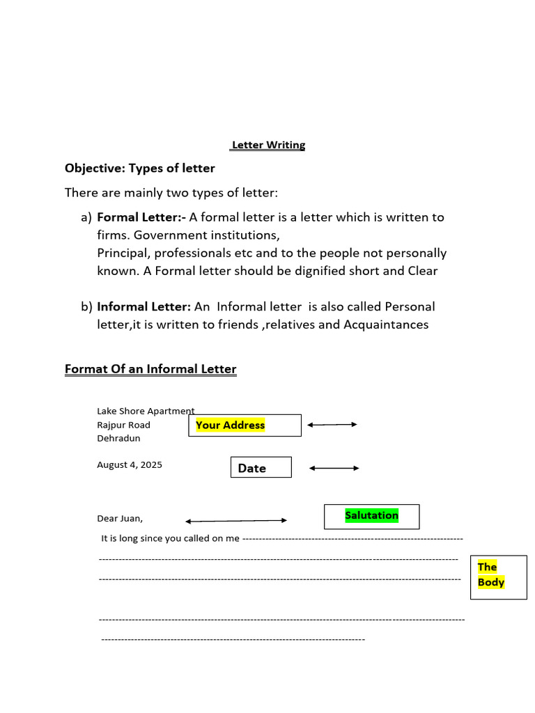 OL Letter Writing-Middle School | PDF