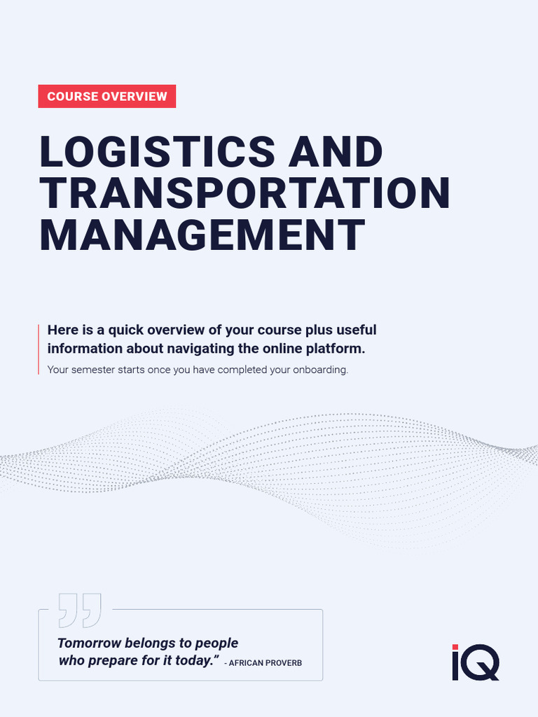 Logistics and Transportation Management | PDF | Logistics | Supply ...