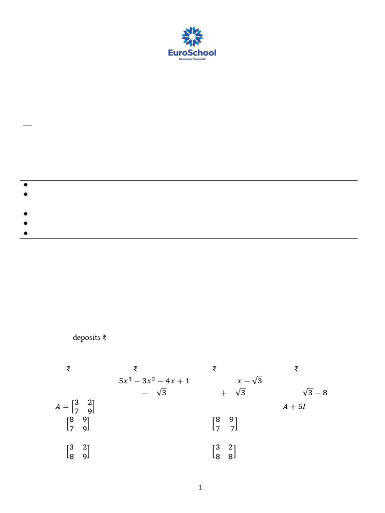 ICSE Grade X Mathematics Assessment 2025-26 | PDF | Cartesian ...