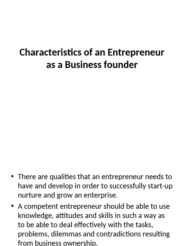 Key Traits of Successful Entrepreneurs | PDF | Entrepreneurship ...