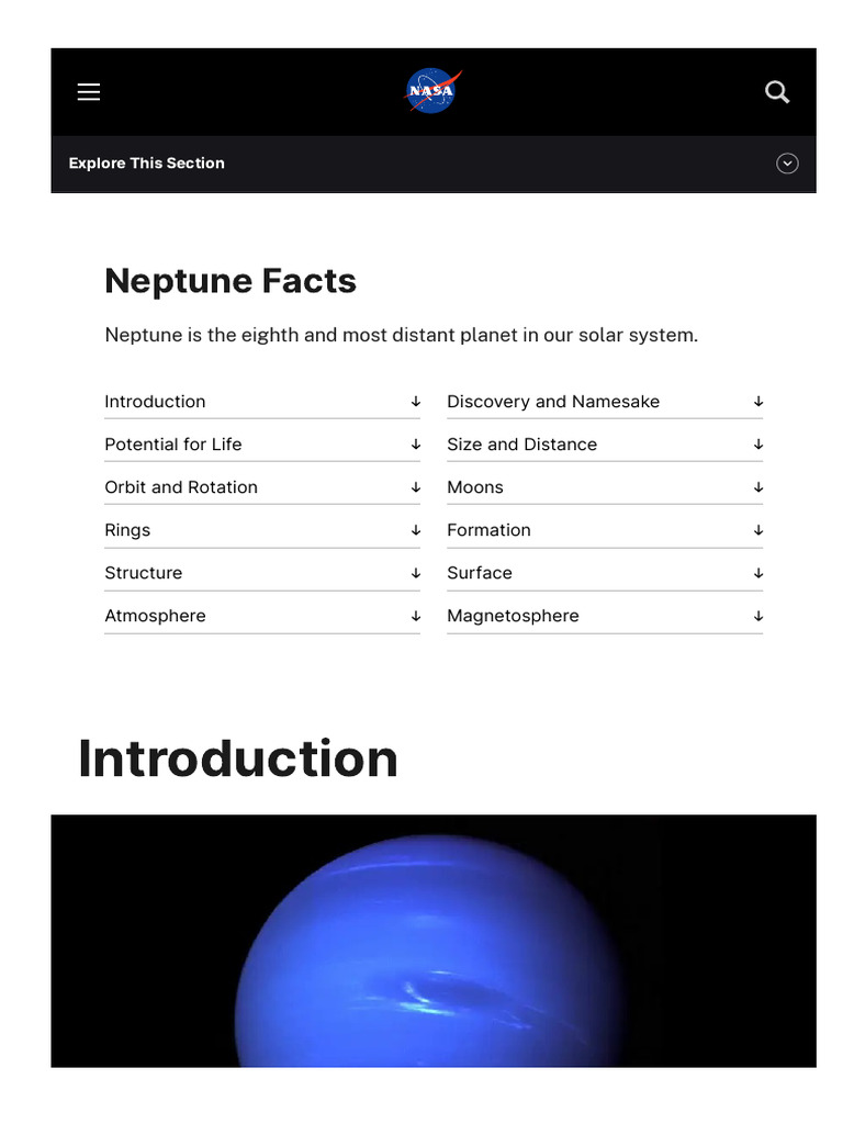 Science Nasa Gov Neptune Neptune Facts ... | PDF | Neptune | Planets