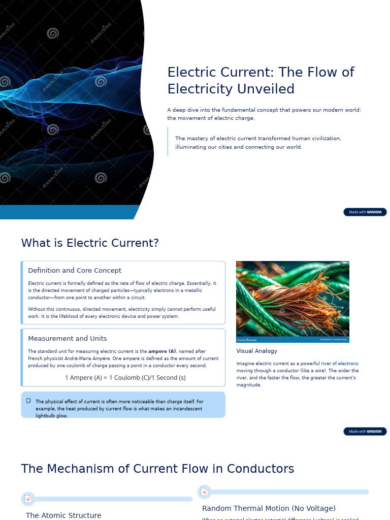 Understanding Electric Current Basics | PDF | Electric Current ...
