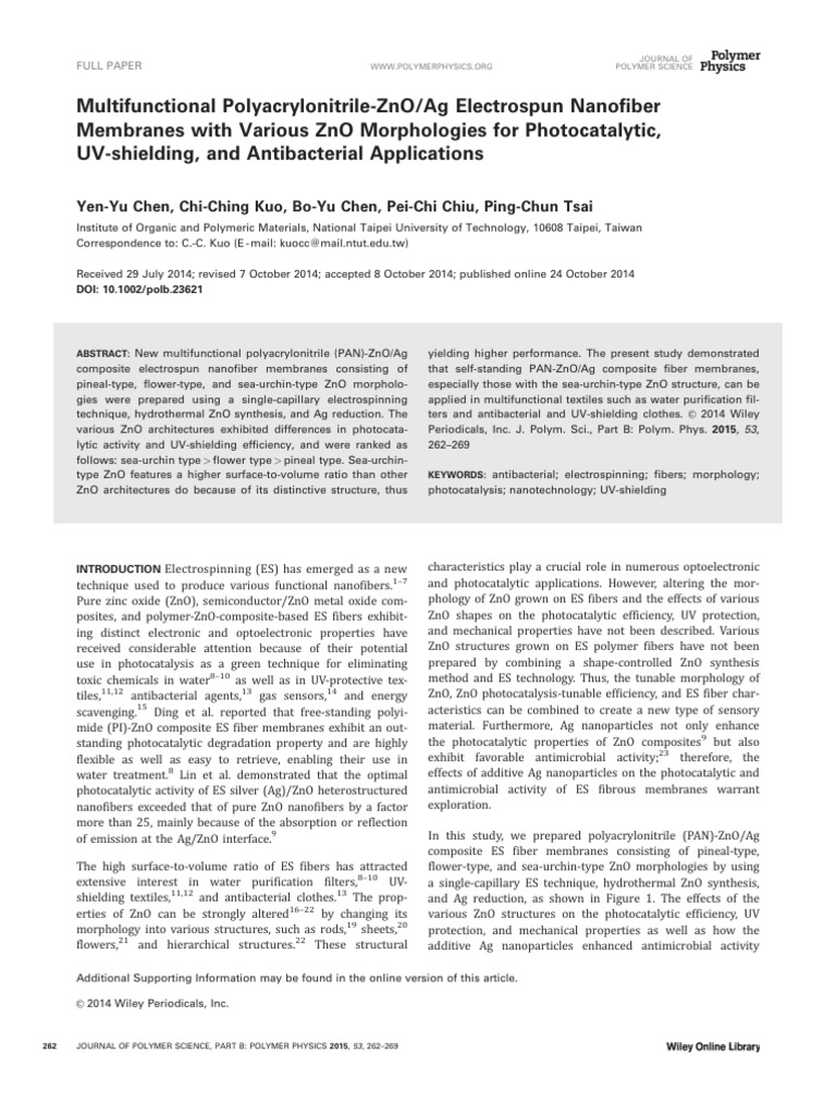 J Polym Sci B Polym Phys - 2014 - Chen - Multifunctional ...