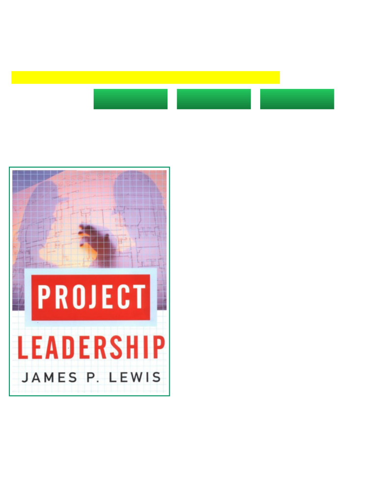 Project Leadership 1st Edition James Lewis Full Digital Chapters | PDF