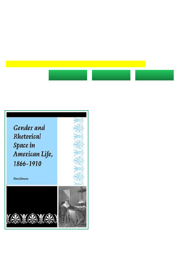 Gender and Rhetorical Space in American Life 1866 1910 Studies in ...