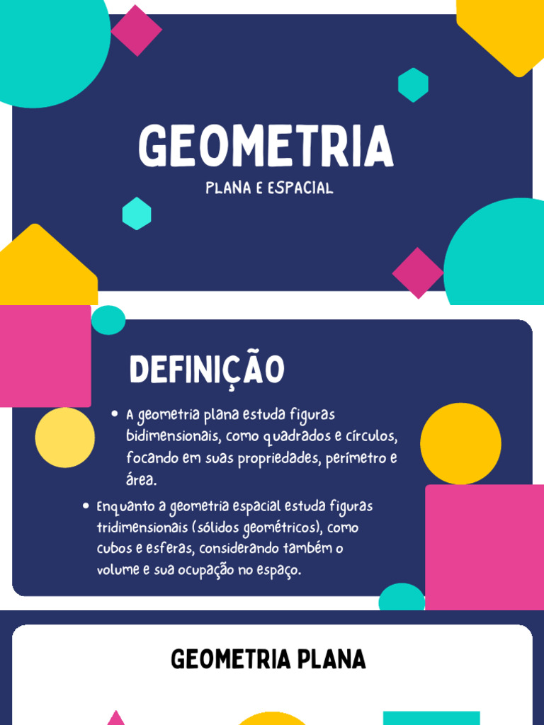 Geometria Plana e Espacial: Conceitos e Exercícios | PDF