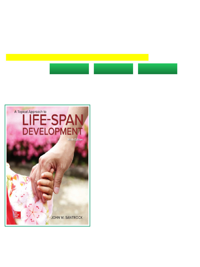 (Ebook) A Topical Approach To Life-Span Development by John W. Santrock ...
