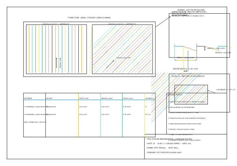 Linear Etched Rib Texture Specification | PDF
