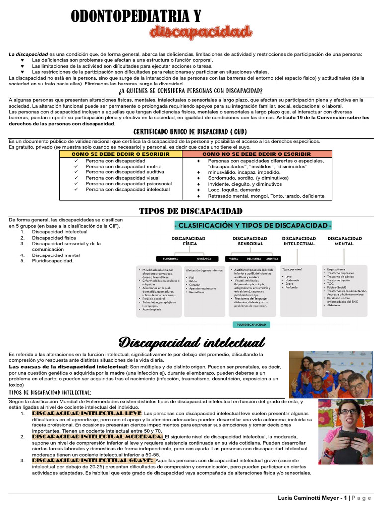 Tipos y Definición de Discapacidad | PDF | Autismo | Desorden ...