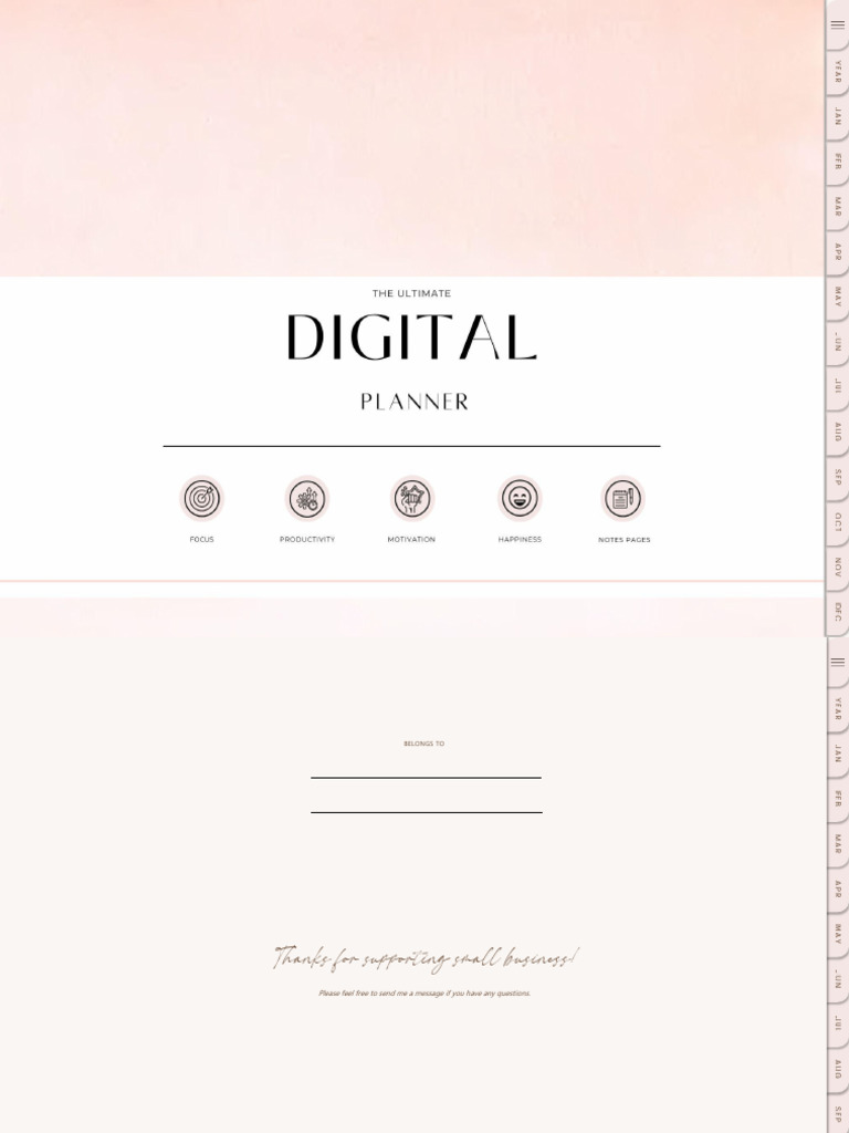 2025 Digital Planner - Sunday Landscape | PDF