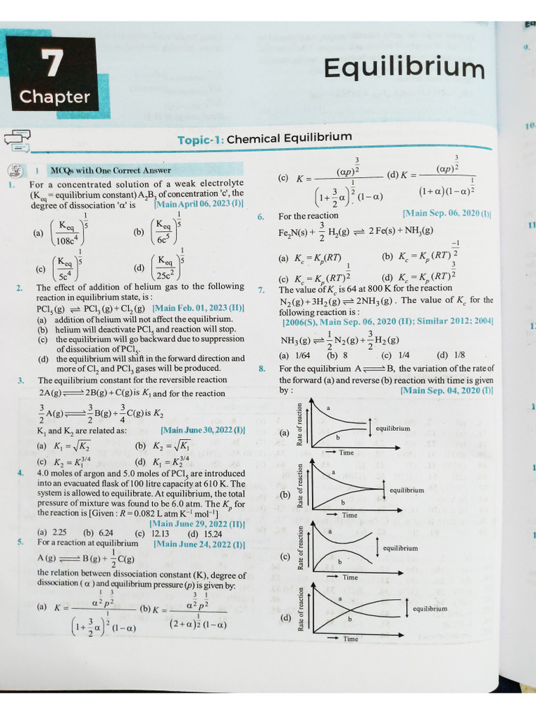 Equilibrium (JEE) | PDF