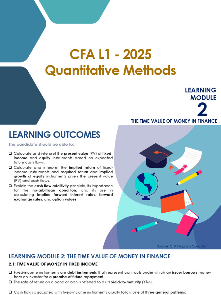 Quantitative Methods - CFA L1 2025 - Learning Module 2 - V1 | PDF ...
