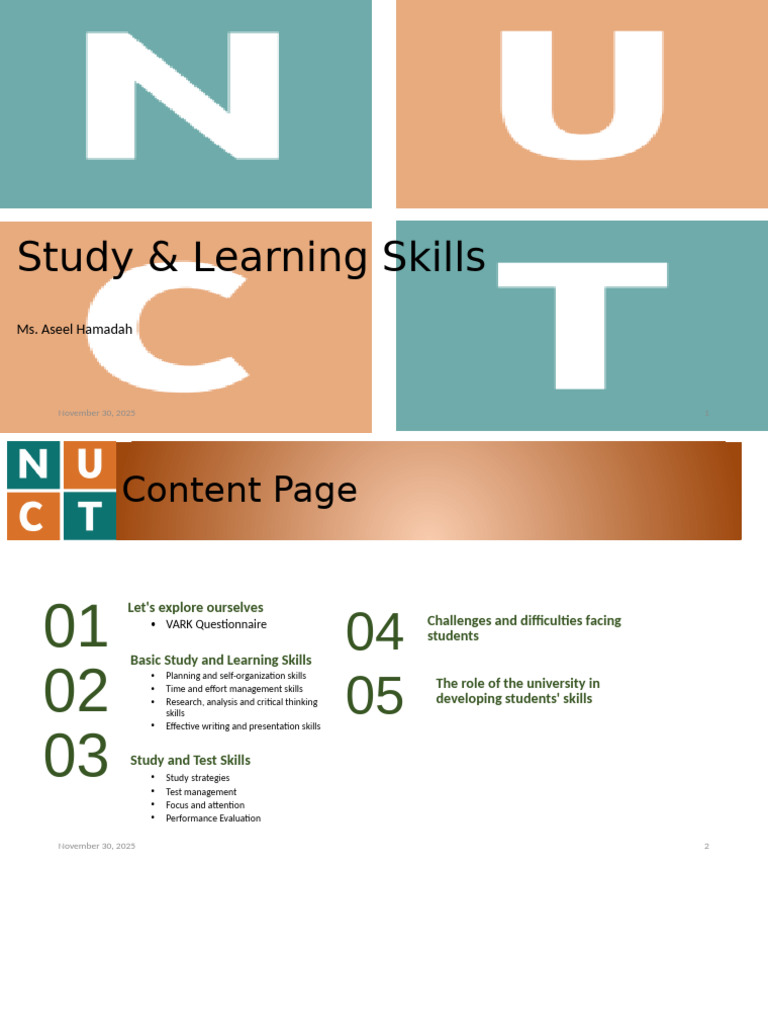 Unit 1 - Study Skills | PDF | Mentorship | Critical Thinking
