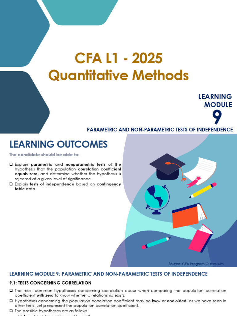 Quantitative Methods - CFA L1 2025 - Learning Module 9 - V1 | PDF ...