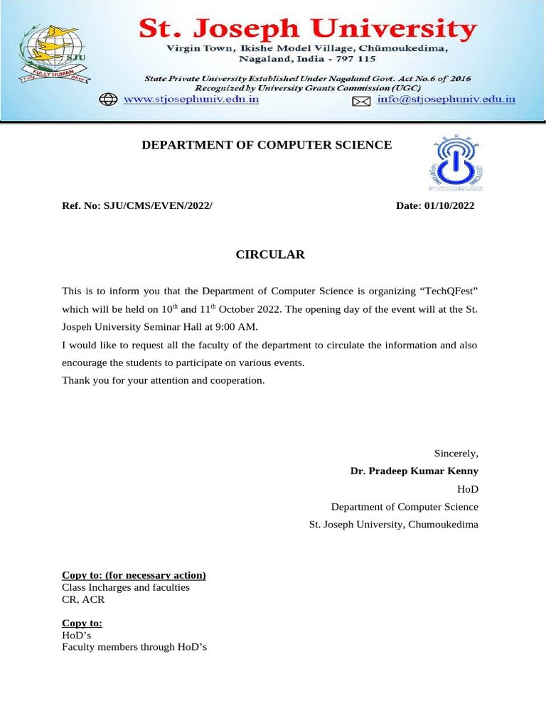 TechQFest Circular | PDF
