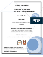 Kertas Kerja X-Plorasi Belantara Gunung Ledang 2011