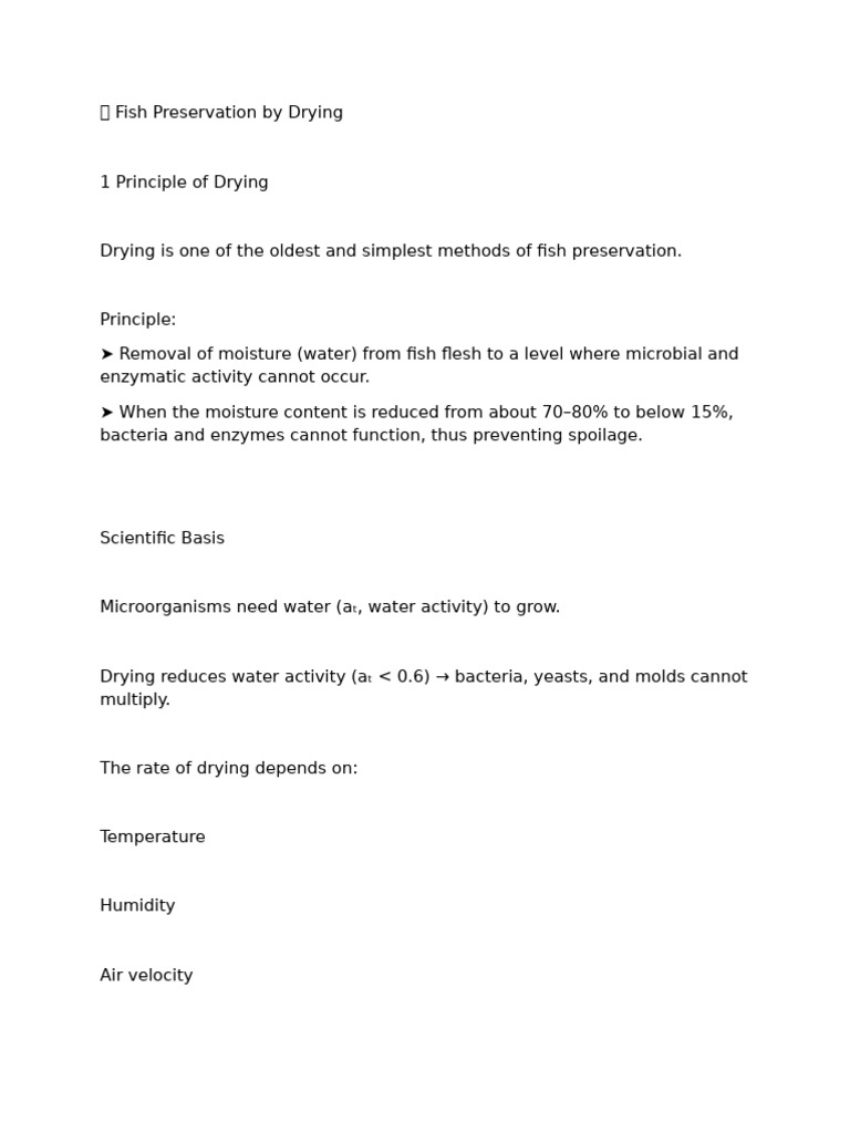 Fish Preservation | PDF | Food Preservation | Biology