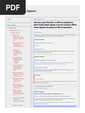 MultiSearch Tag Explorer Chan Chan (Song) Chan Chan is a 1984 Son Composition by Cuban Trovador Compay Segundo. It Was First Recorded in 1985 by Compay Segundo's Own Group.[1] in 1987, He Approached E...
