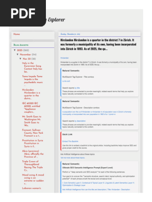MultiSearch Tag Explorer Hirslanden Hirslanden is a Quarter in the District 7 in Zürich. It Was Formerly a Municipality of Its Own, Having Been Incorporated Into Zürich in 1893. as of 2025, The Qu...