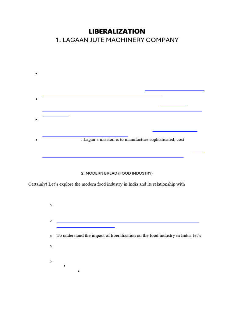 Impact of Liberalization on Indian Industries | PDF | Mergers And ...