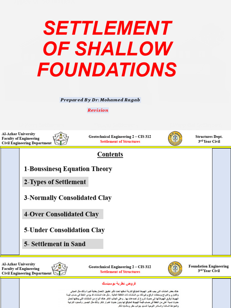 Shallow Foundation Settlement Analysis | PDF | Foundation (Engineering ...