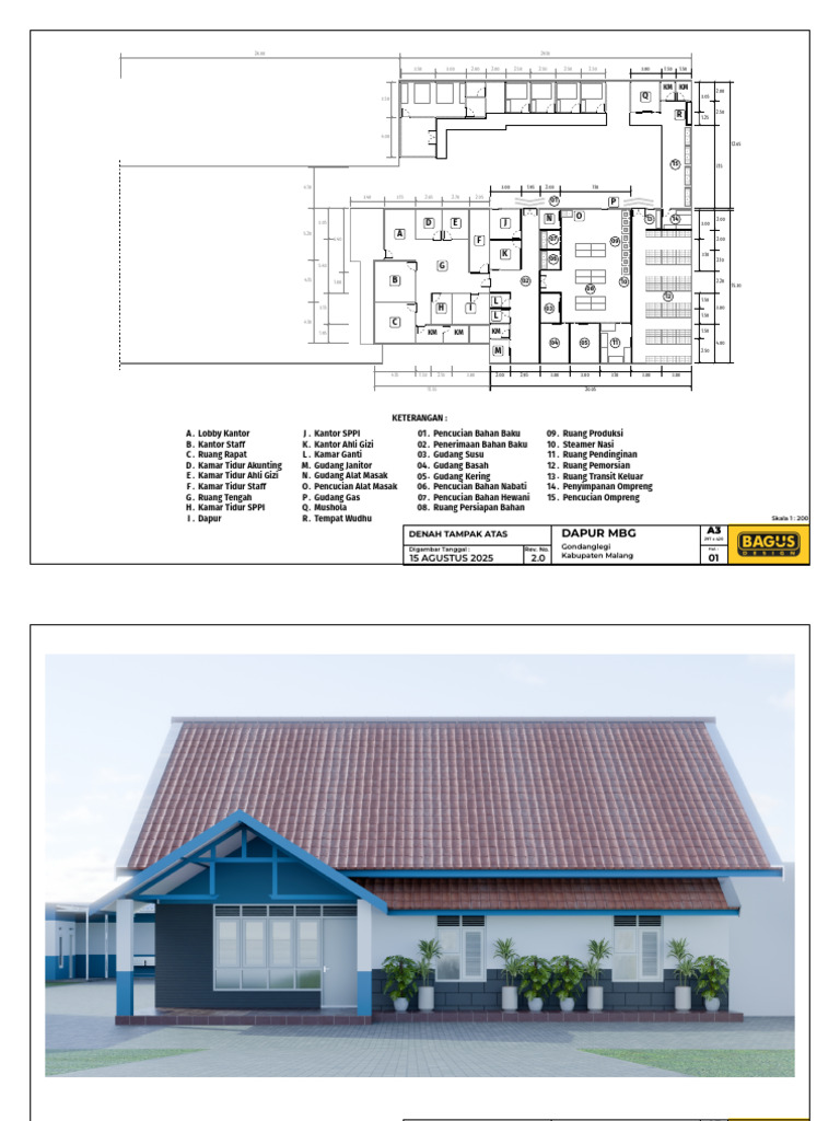 Denah Dapur MBG Gondanglegi | PDF