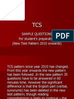 Sample Questions For Student S Preparation (New Test Pattern 2010 Onwards)