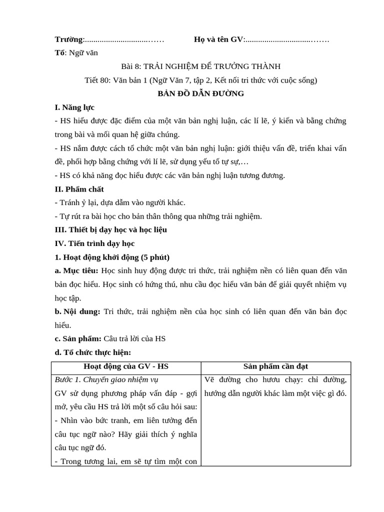 Đọc Hiểu Văn Bản Nghị Luận (1 Tiết) | PDF