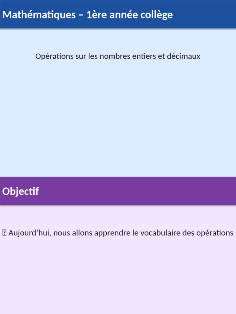 Cours Maths Operations Beau Anime | PDF