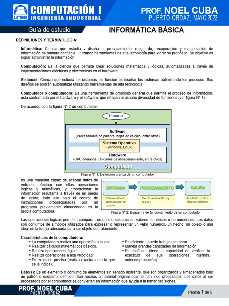 Definiciones Clave en Informática y Computación | PDF | Hardware de la ...
