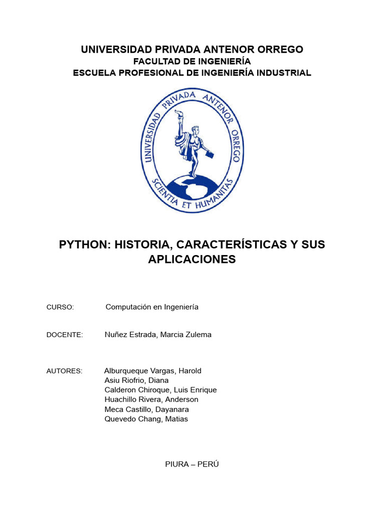 Python - Historia, Características y Sus Aplicaciones | PDF | Python ...